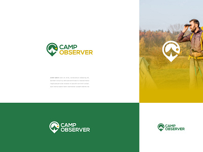 Camp observer logo app branding design graphic design illustration logo typography vector