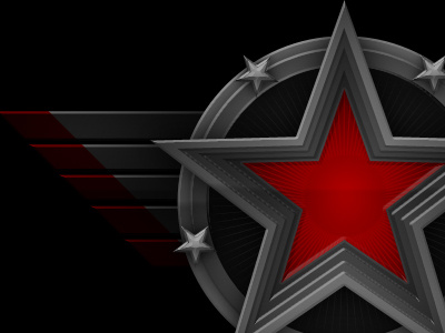 RED DAWN badge insignia red star