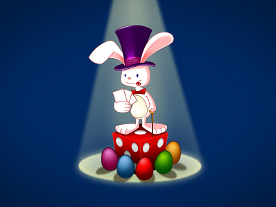 Leasure suit bunny bunny casino easter gambling illustration rabbit