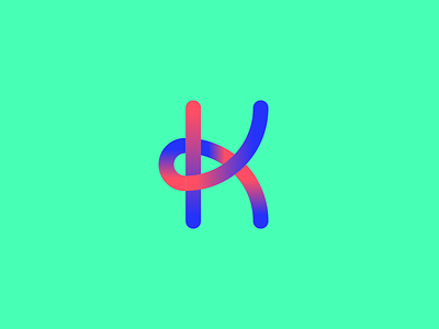 K for Kiolezo font joomla template letter logo monogram type vector web design