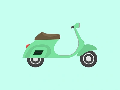 Piaggio Vespa scooter illustration italian italy motorcycle old school old style scooter street vector vespa