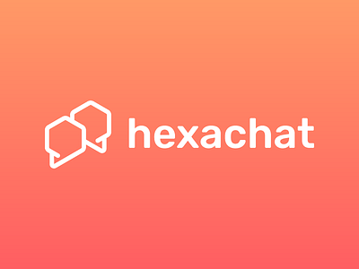 Hexachat | Logo Design branding chat chat app design gradient color hexagon hexagon logo icon icon design lithuania logo logo design messaging messenger app social app social media startup startup branding startup logo vector