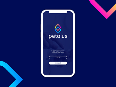 Petalus | App Design app design application application design application ui bank app banking app blue branding gradient color icon icon design lithuania logo logo design startup branding startup logo startups ui ui design uiux