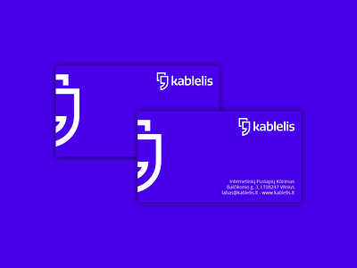 Kablelis | Business Cards branding business card business card design business card mockup business card template concept design icon icon design lithuania lithuanian logo logo design minimalist minimalist logo purple purple logo startup branding startup logo vector vilnius