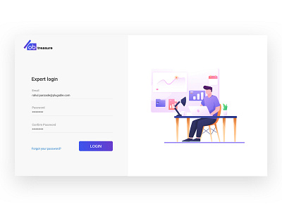 Login screen for admin panel admin admin panel illustration login box login form ui ux ui design website