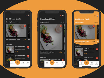 Restaurant App- 2 Dashboard dark mode dark ui deal food app hotel app mobile ui restaurant