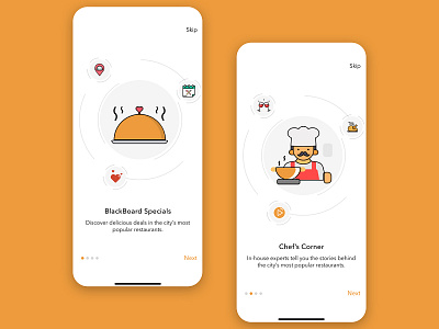 Onboarding Screens - Restaurant App