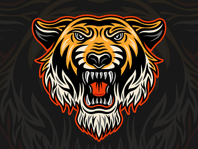 Tiger head vector illustration