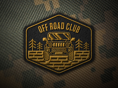 Off road club patch mockup