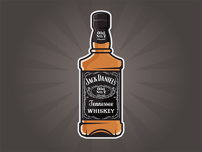 Jack whiskey alcohol art beverage bourbon cartoon drink fanart illustration jack daniels tennessee vector vintage whiskey bottle whisky