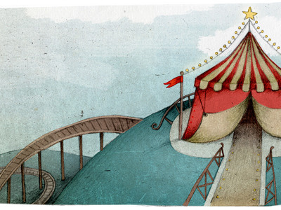 Komt Dat Zien circus illustration