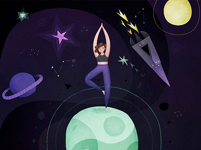 Balance balance design graphic graphicdesign illustration meditation planet space stars yinyang yoga