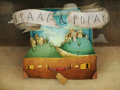 Isaac & Polak game hills houses mountains suitcase world