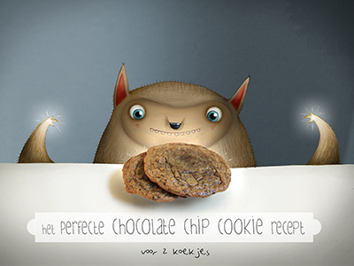 Cookiemonster animal character cookies illustration magic monster