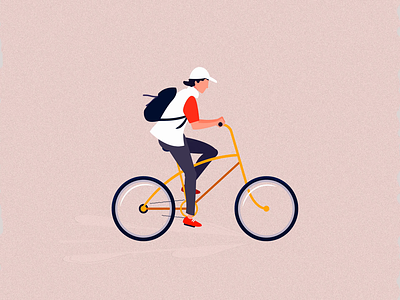 Cyclist in Hurry animation bicycle bike cycling cycling graphic design loop perfect loop