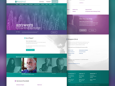 Proposed Hospice Homepage design hospice medical medicare ohio responsive web website
