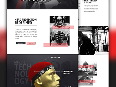 Head Protection Sports Site design football head headwear protection responsive sports thundagear website