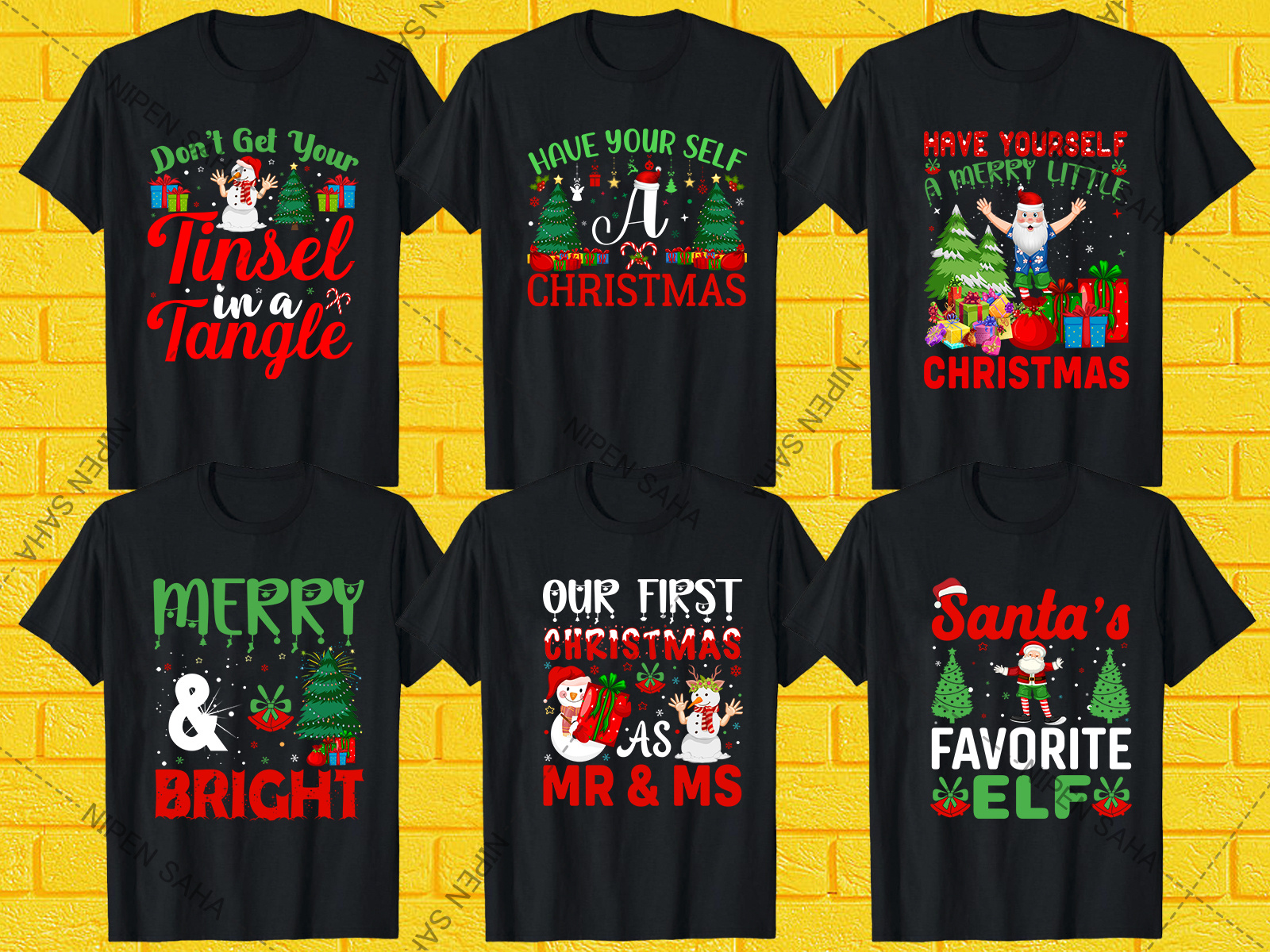 Christmas T shirt Design By Nipen Saha T Shirt Designer On Dribbble