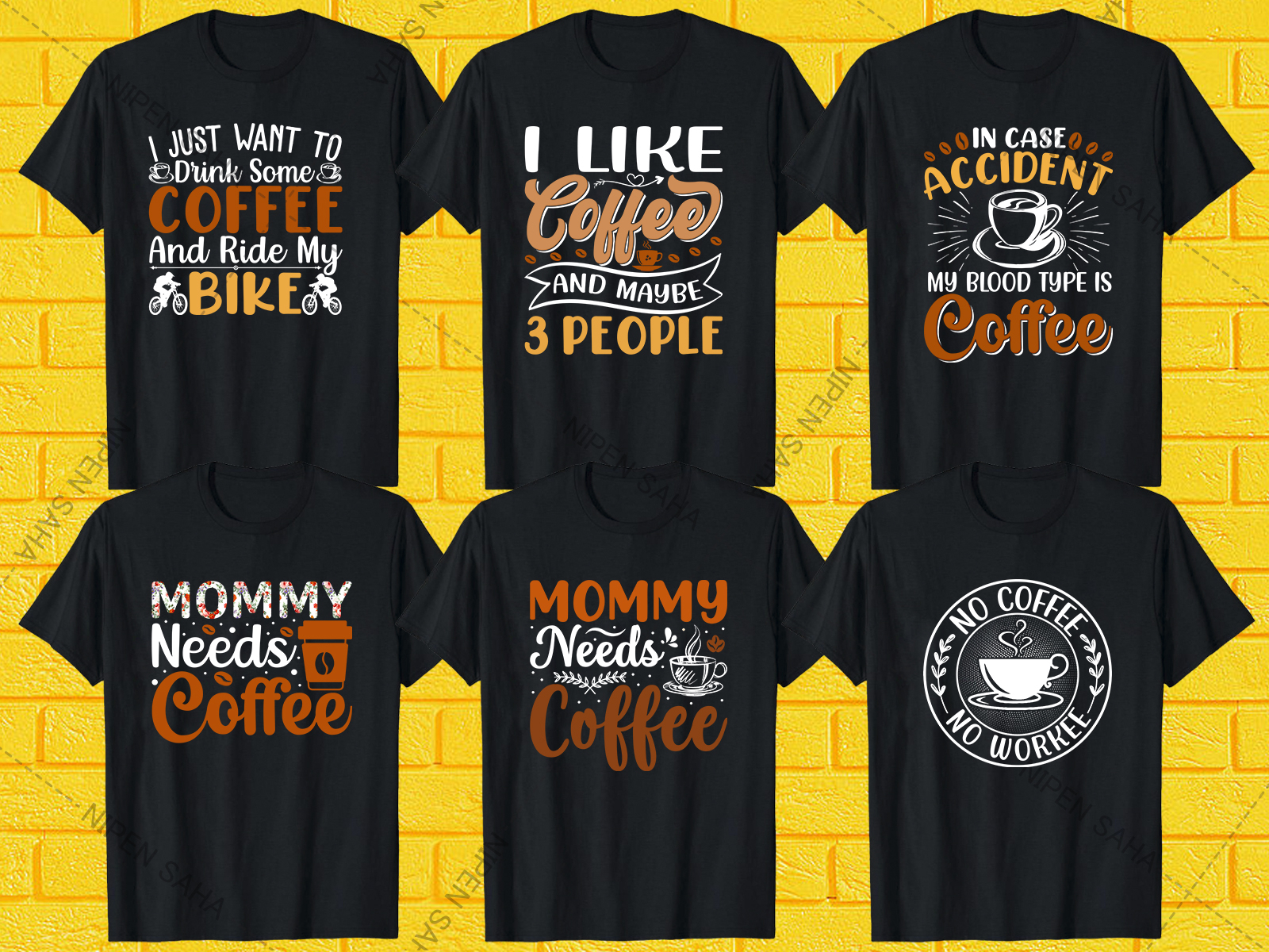 lysere Eller Enlighten Coffee T Shirt Design by Nipen Saha T-Shirt Designer on Dribbble