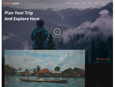 Travel Guide Website app design icon product design typography ui ux website