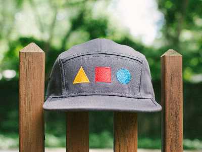 The Primary Cap 5panel bauhaus clothing color design geometric graphic design hat minimal simple