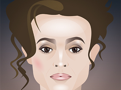 Helena Bonham Carter celebrity illustrator portrait