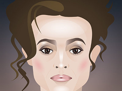 Helena Bonham Carter illustrator vector