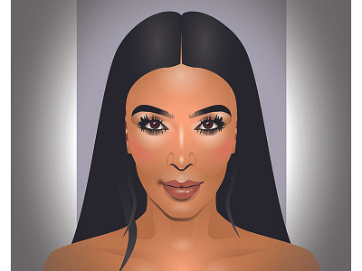 Kim Kardashian celebrity fanart illustration illustrator kim portrait