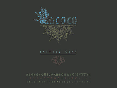 Rococo - Initial Sans digitally designed font rococo type typography