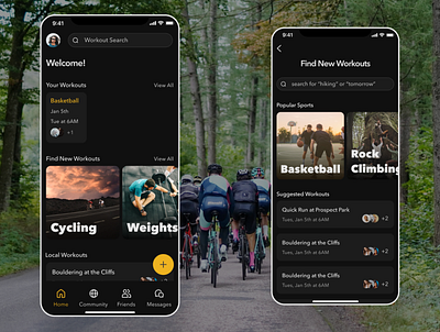 Apollo - Connecting Everyday Athletes app cycling design fitness ui