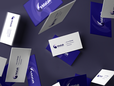 Malak business card 3d branding business card design graphic design icon illustration logo typography vector