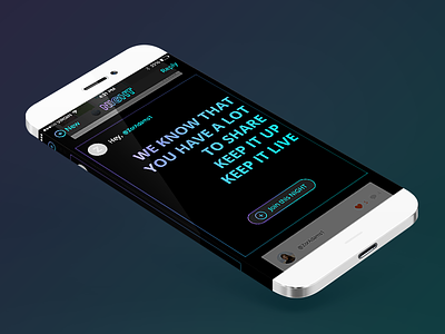 Join the Night screen app design ios iphone mobile night ui ux