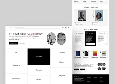 E-commerce website design for online bookshop design ui ux web webdesign