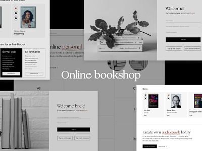 Online bookshop design interactiondesign ui ux web webdesign