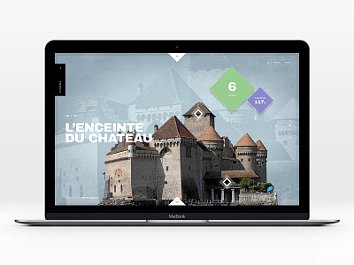 Château de Chillon castle documentary fullscreen historical narrative nerval pierre georges ui web design
