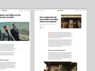 DÉMONTAGE – Articles article blog cinema clean dogs grid layout movie typography