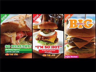 The Joe Gourmet Burger House Posters advertisement branding burger creative fast food graphic design poster