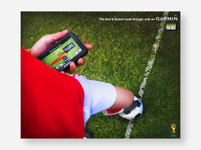 Garmin Navigator advertisement + Brazil world cup ad ads advertisement branding creative design garmin graphic design online outdoor world cup