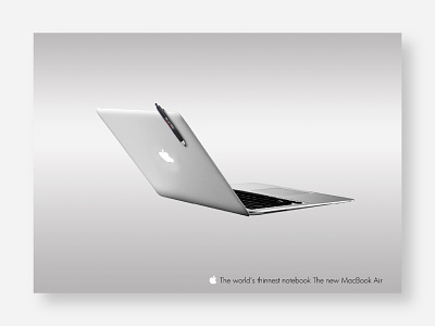 Macbook air advertisement advertisement branding creative design graphic design poster