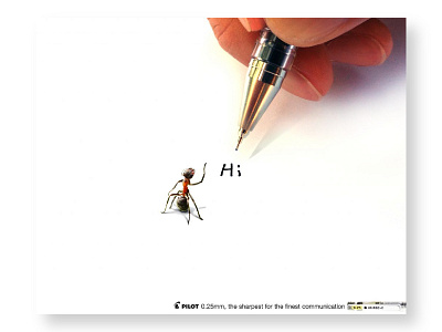 Pilot pen advertisement advertisement art creative design director graphic design idea