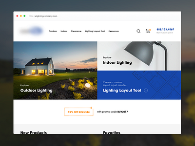 Ecommerce Home Page ui ux web