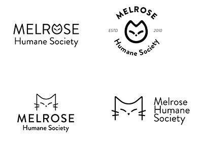 Melrose Human Society logo exploration branding design illustration logo