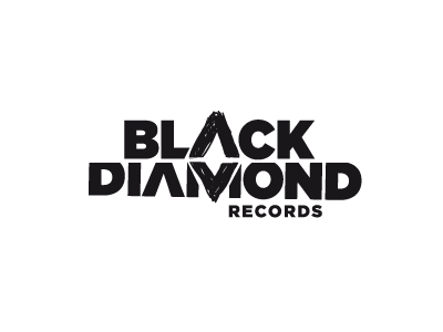 Black Diamond Records branding identity illustration logo music type typography