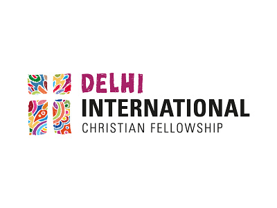 DICF Logo - Delhi International Christian Fellowship art branding christian church colorful delhi expat expatriate illustration india international logo new delhi