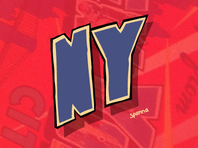 NY comic illustration iphone art new york nyc sketch typography