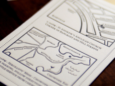 Wedding Invitation maps graphic design illustration invitation letterpress map print typography wedding