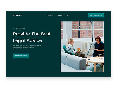Lawyer's-Landing page design (hero section)
