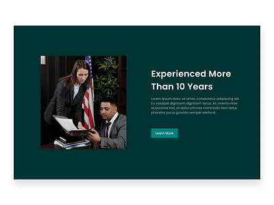 Lawyer's- Landing page design (about us section)