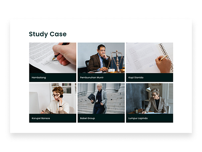 Lawyer's- Landing page (study case) section