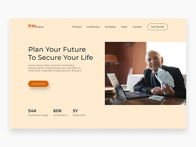 PMfinance-Financial planning agency (hero section)